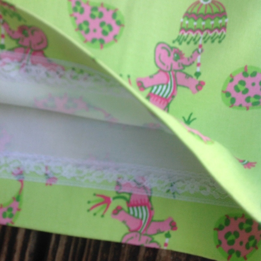 Duck Head Floral Ducks Faux Wrap Mini Skirt 12 Pink Green Yellow Novelty Cotton - Picture 3 of 5